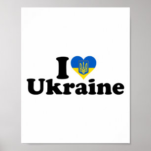 Poster Eu Amo o Amor à Ucrânia Orgulho Ucraniano Raízes A