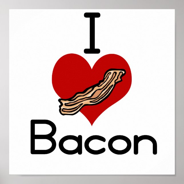 Poster Eu amo o coração Bacon (Frente)
