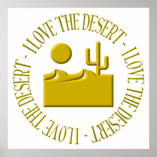 Poster Eu amo o deserto