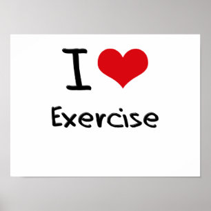 Poster Eu amo o exercício