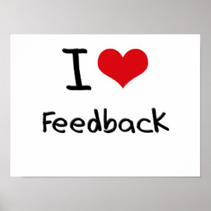 Póster Eu amo o feedback
