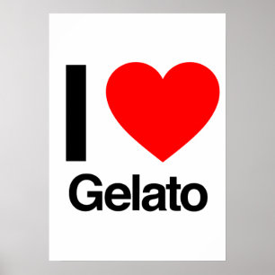 Poster eu amo o gelato