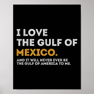 Poster Eu Amo O Golfo Do México Da América Dos Eua Julho