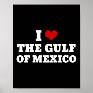 Poster Eu Amo O Golfo Do México Usa Meme Long Slee Engraç