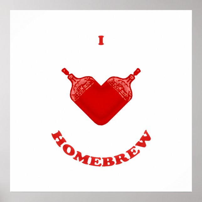 Poster Eu Amo O Homebrew (Frente)