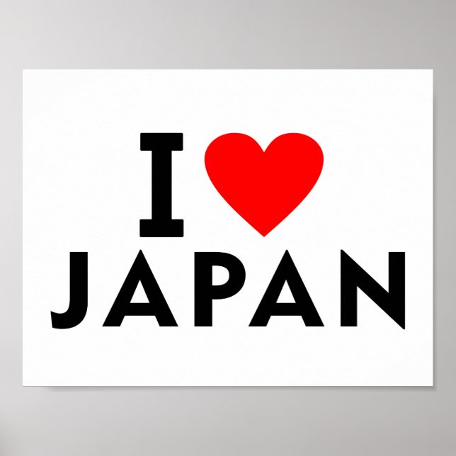 Poster Eu amo o Japão como um sistema de turismo de viage (Frente)