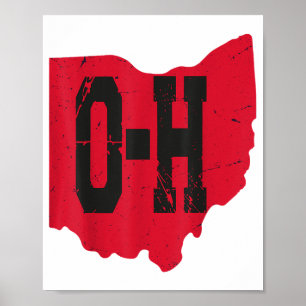 Poster Eu Amo O Meu Script Home De Ohio, Ohio Buckeye Sta