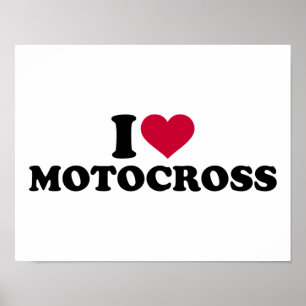 Póster Eu amo o motocross