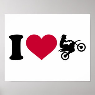 Póster Eu amo o motocross