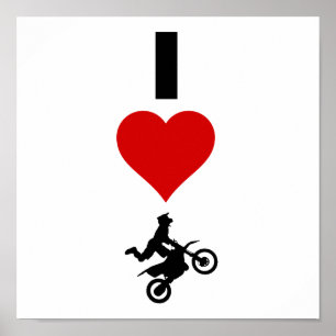 Póster Eu amo o motocross (vertical)