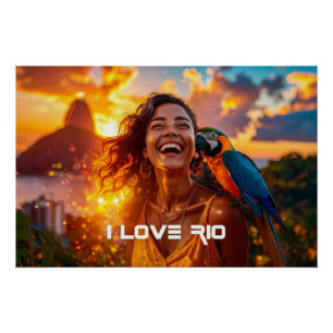 PÓSTER EU AMO O RIO - RIO DE JANEIRO