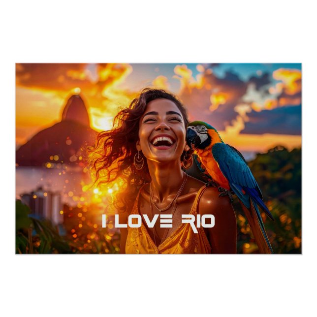 PÓSTER EU AMO O RIO - RIO DE JANEIRO (Frente)