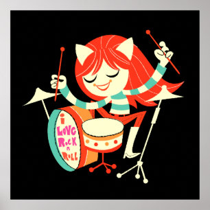 Póster Eu amo o rock and roll