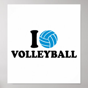 Poster Eu amo o voleibol
