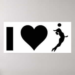 Poster Eu amo o voleibol (fêmea)