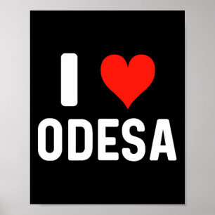 Poster Eu Amo Odessa Ucrânia - Amor - Viagem Férias