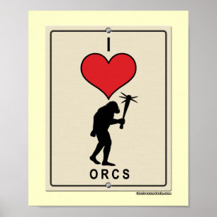 Póster Eu amo Orcs