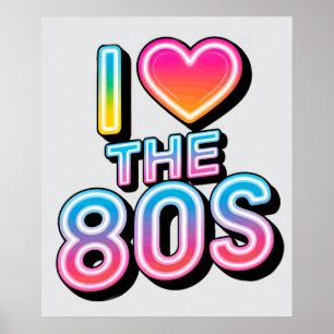 Poster eu amo os anos 80
