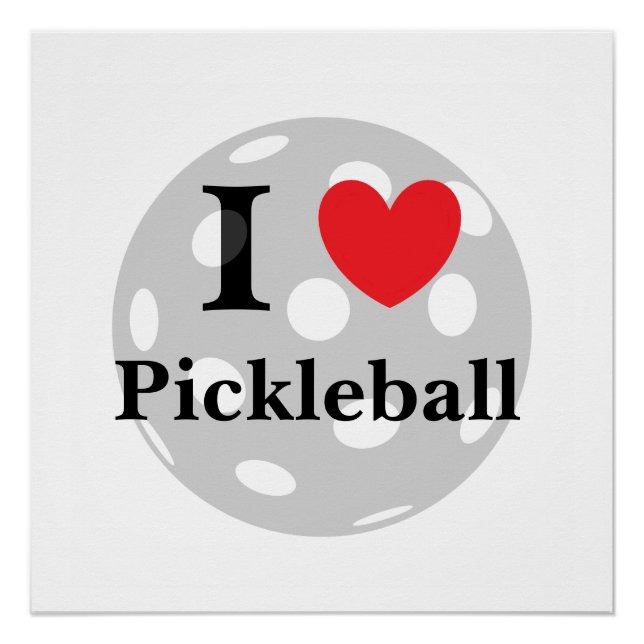 Póster "Eu Amo Pickleball" (Frente)