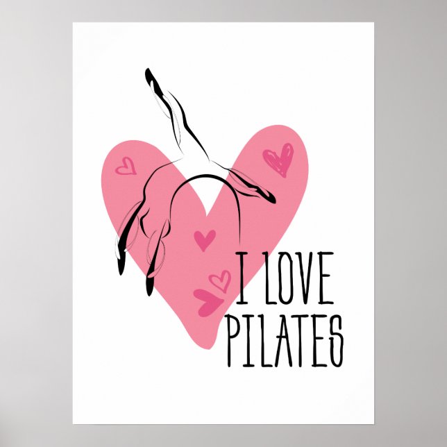 Poster EU AMO PILATAS Pilates Pose on Barrel (Frente)