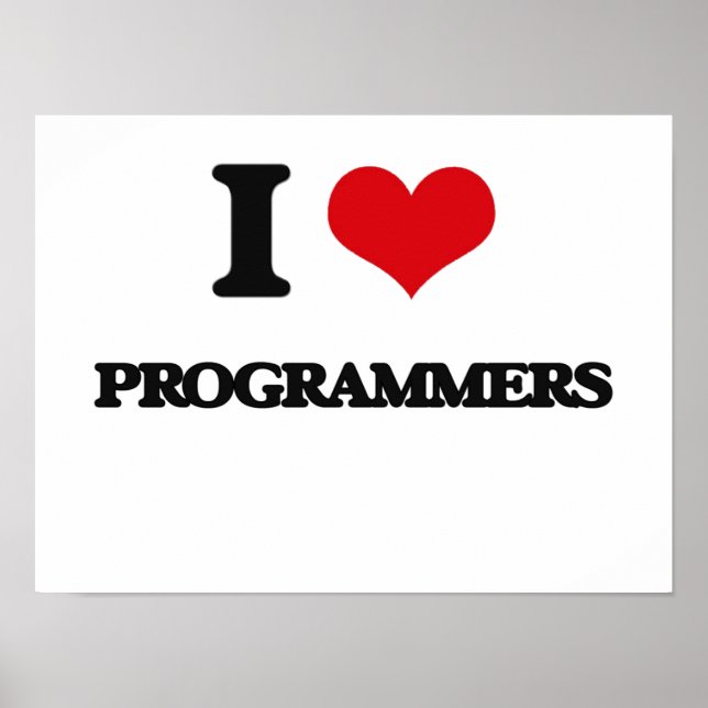 Póster Eu Amo Programadores (Frente)