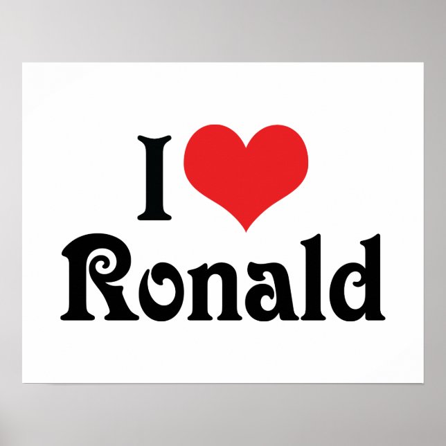 Póster Eu Amo Ronald (Frente)