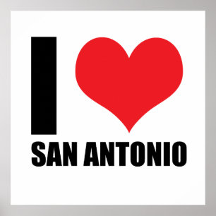 Poster Eu amo San Antonio