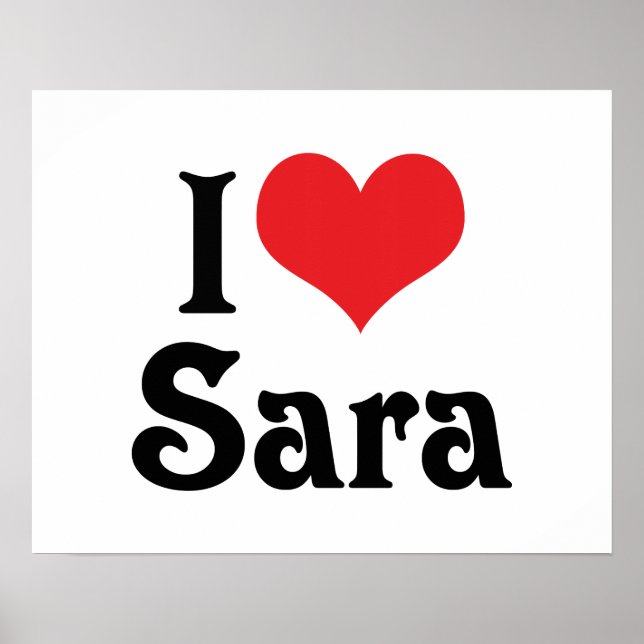 Póster Eu Amo Sara (Frente)