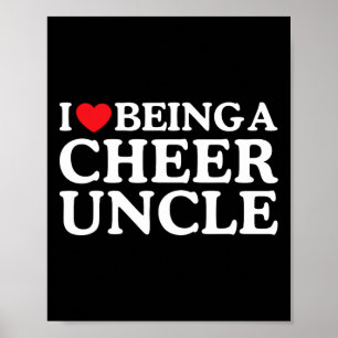 Poster Eu Amo Ser Um Tio de Cheerleading Correspondência