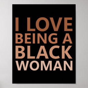 Poster Eu Amo Ser Uma Mulher Negra Juneteenth Mês da Hist