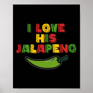 Poster Eu Amo Seu Jalapeno Eu Amo Seus Tacos Cinco Engraç