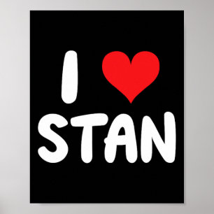 Poster Eu Amo Stan - Coração - Nome