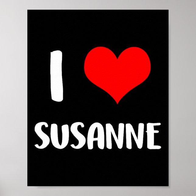 Poster Eu amo Susanne Presente Dia dos Namorados Cara Cor (Frente)