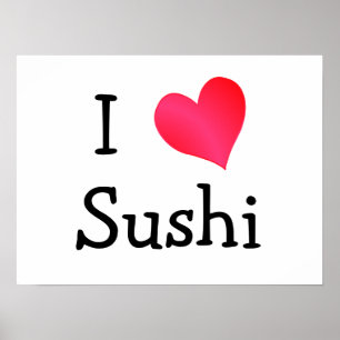 Poster Eu Amo Sushi