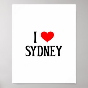 Poster Eu Amo Sydney Eu Adoro Sydney Austrália Oz Viagem