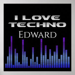 Poster Eu amo Techno