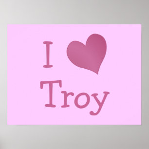 Póster Eu amo Troy