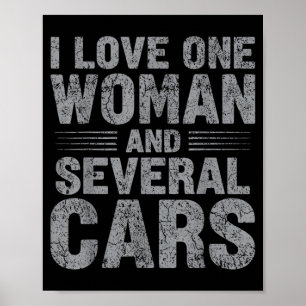 Poster Eu Amo Uma Mulher e Vários Gráficos de Cara Engraç