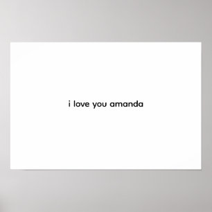 Poster eu amo você amanda tela