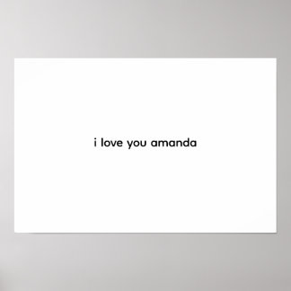 Poster eu amo você amanda tela