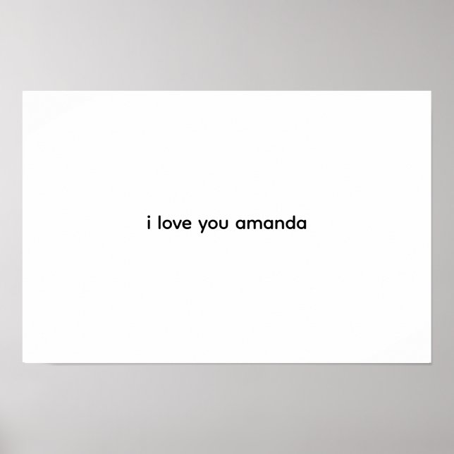 Poster eu amo você amanda tela (Frente)