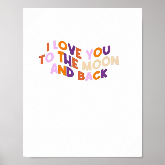 Poster Eu Amo Você Até a Lua e de Volta Amor Sincero Esté (Frente)