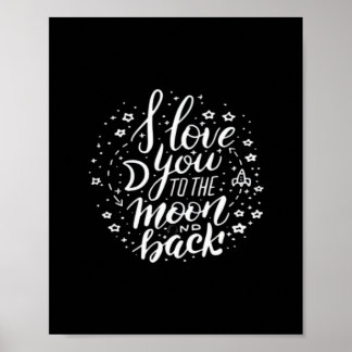 Poster Eu Amo Você Até a Lua e de Volta Apelo Atemporal