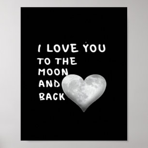 Poster Eu Amo Você Até a Lua e de Volta Casal Amor Artist