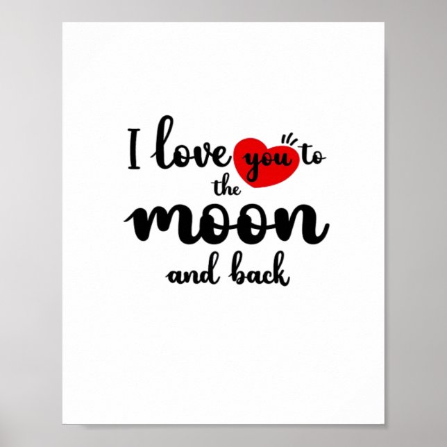 Poster Eu Amo Você Até a Lua e de Volta Dia dos Namorados (Frente)