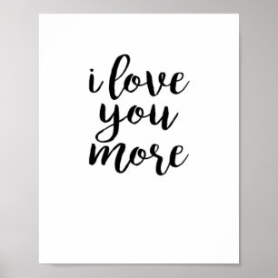 Poster Eu Amo Você Mais Design de Amor Elegante