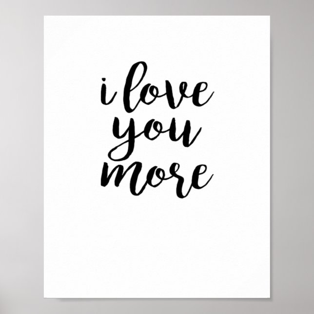 Poster Eu Amo Você Mais Design de Amor Elegante (Frente)