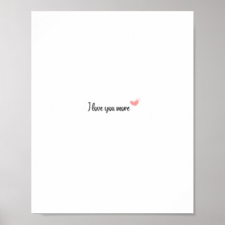Poster Eu Amo Você Mais Estilo Clássico Atemporal