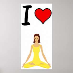Póster Eu Amo Yoga