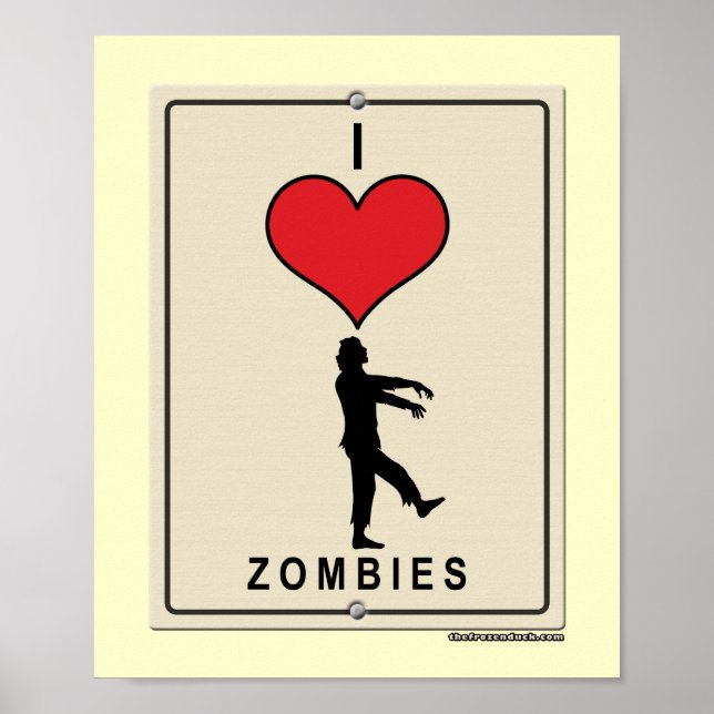 Poster Eu Amo Zombies (Frente)